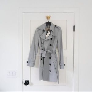 NWT Burberry Grey Trench Coat